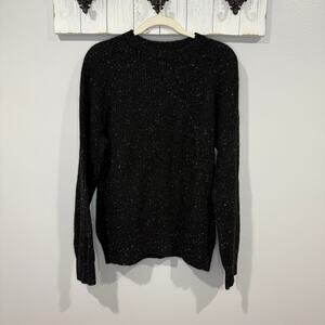 Frank & Oak Wool Blend Sweater Black Speckled Crewneck Knit Women’s S EUC
